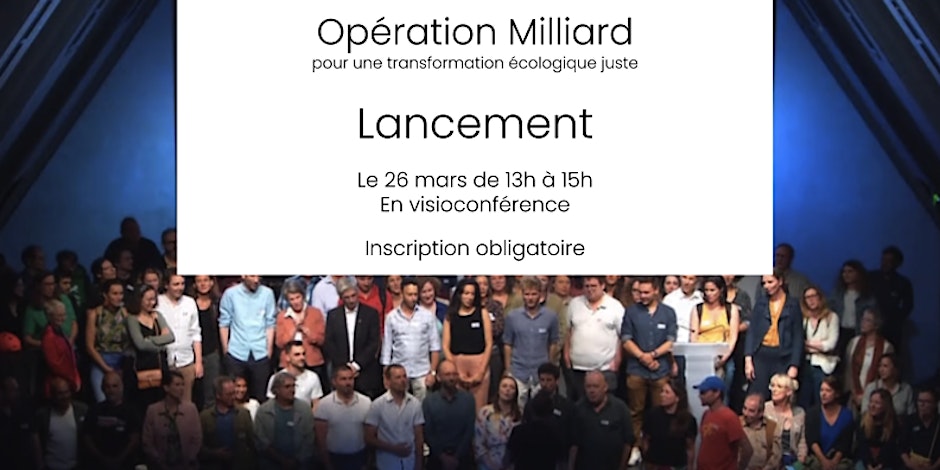 La grande réunion : lancement de l'opération Milliard