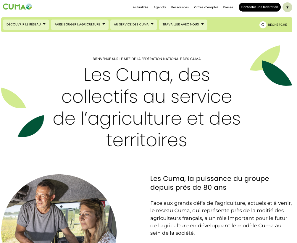 Le réseau Cuma se dote d'une nouvelle vitrine internet