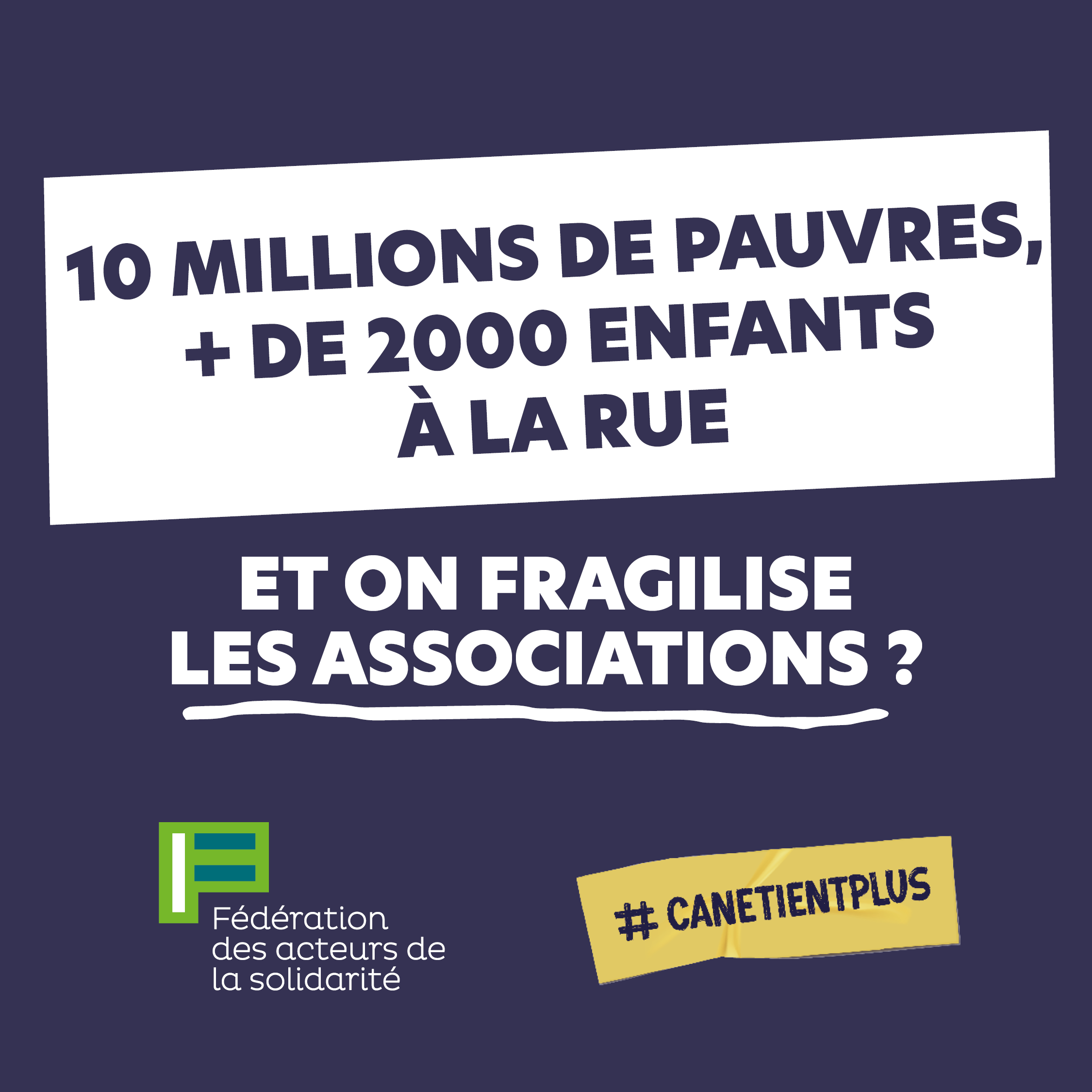 La FAS se joint au Mouvement associatif pour la mobilisation nationale du 11 octobre #ÇaNeTientPlus